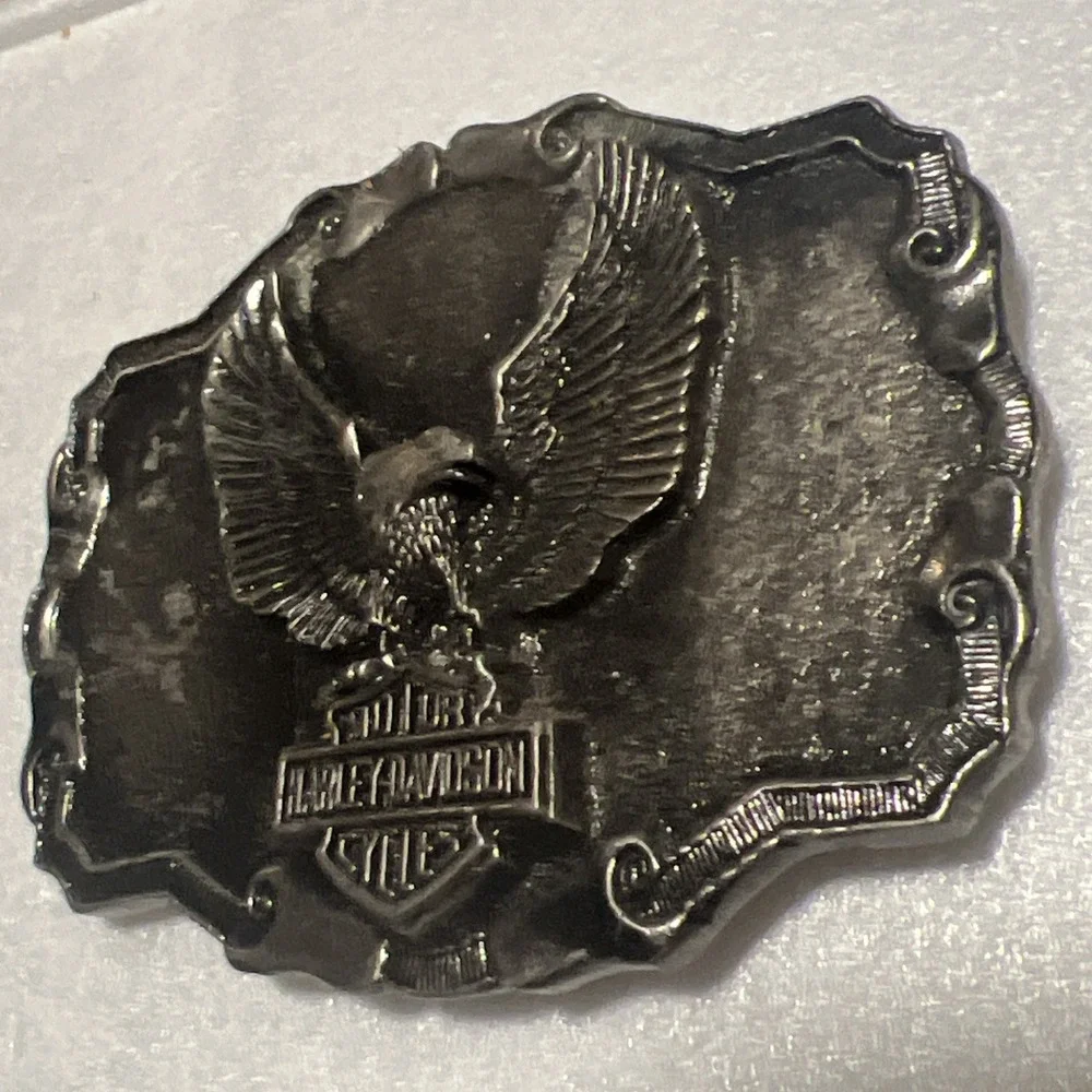 Vintage Harley-Davidson Eagle Belt Buckle–Heavy Metal–Broken Pin–DisplayorRepair